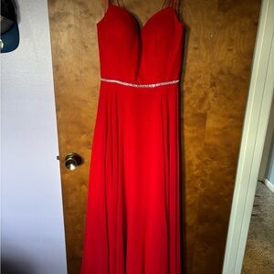 Dancing Queen Vibrant Red Prom Dress